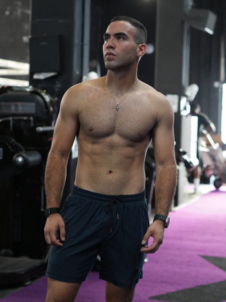 Osman en el gimnasio